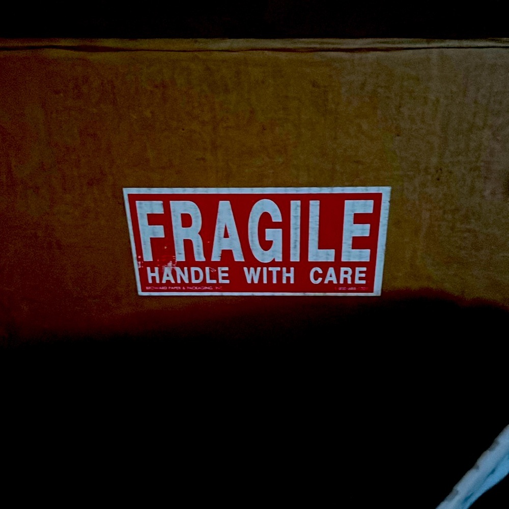 Extra shipping label for extra delicate deliveries!